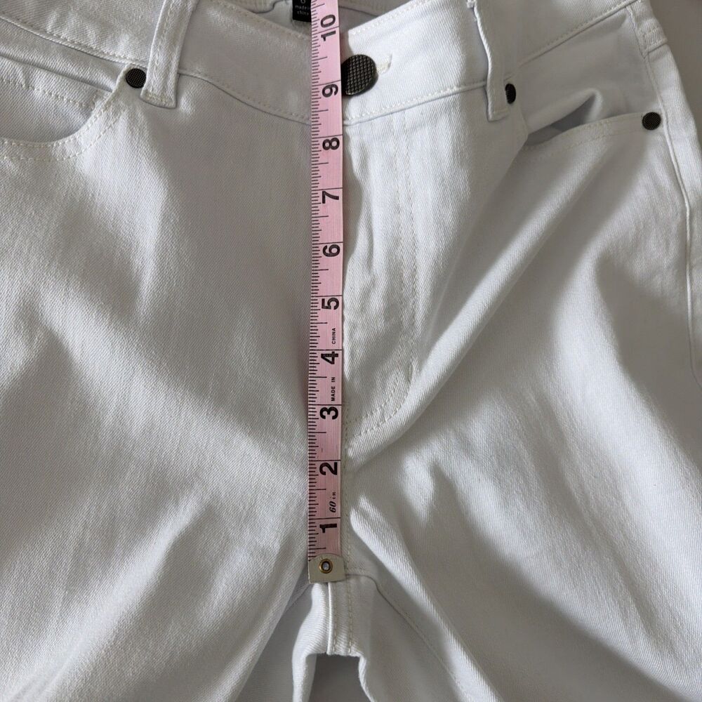 CAbi White Trouser Jeans Stretch Denim Flare Leg Womens Sz 6 Sty #5880 Versatile - Picture 10 of 15